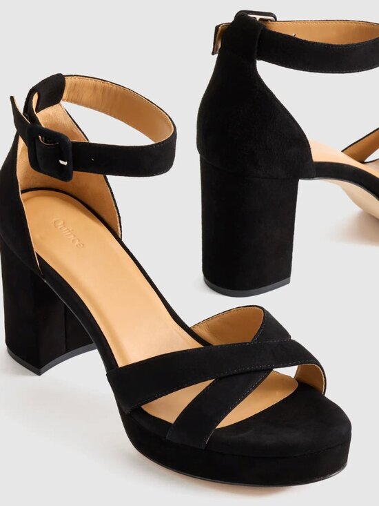 Quince Shoes - Quince Italian Leather Crisscross Platform Sandal Sz 9 NWT